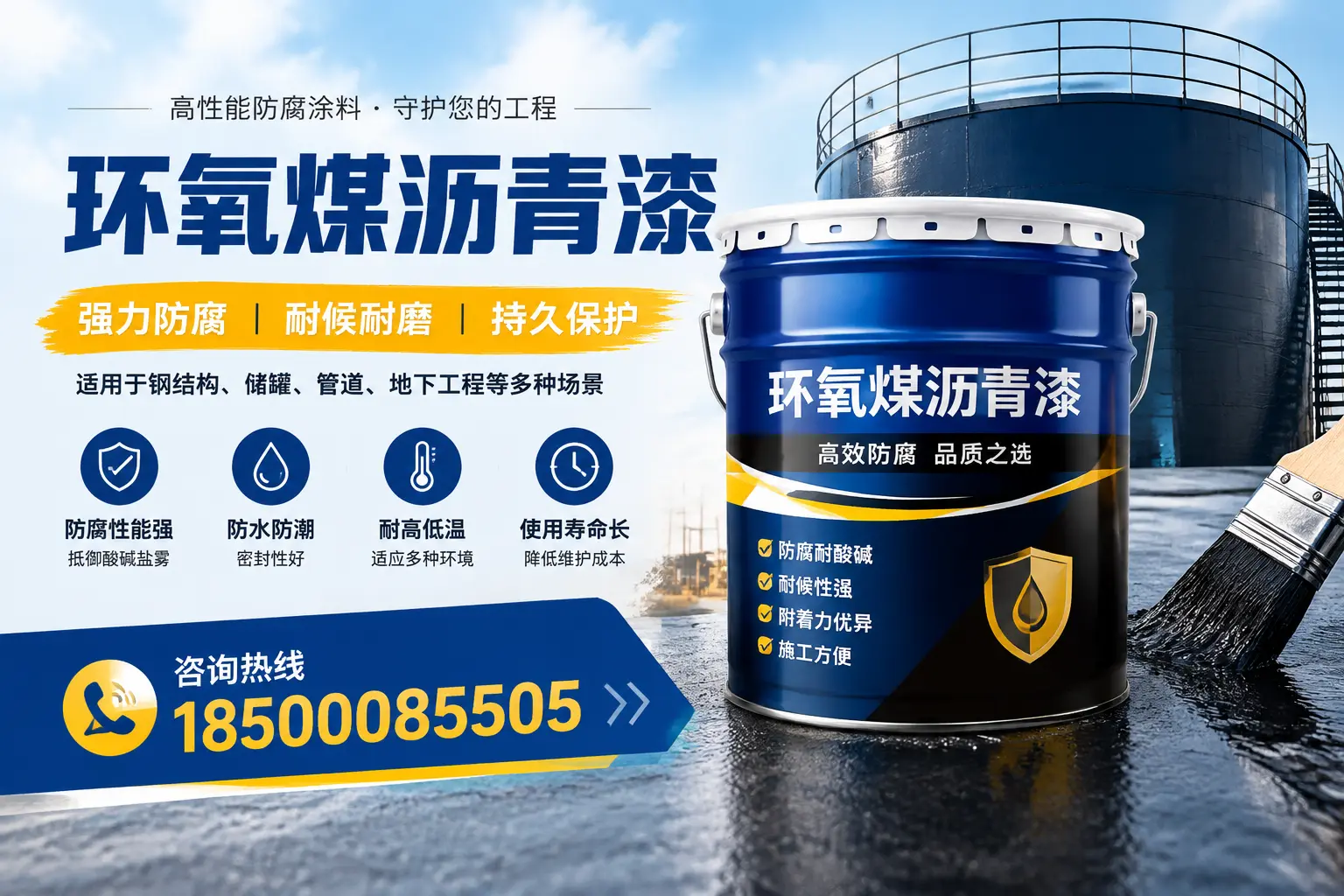 环氧煤沥青漆在工业中的应用,中卫企业的选择